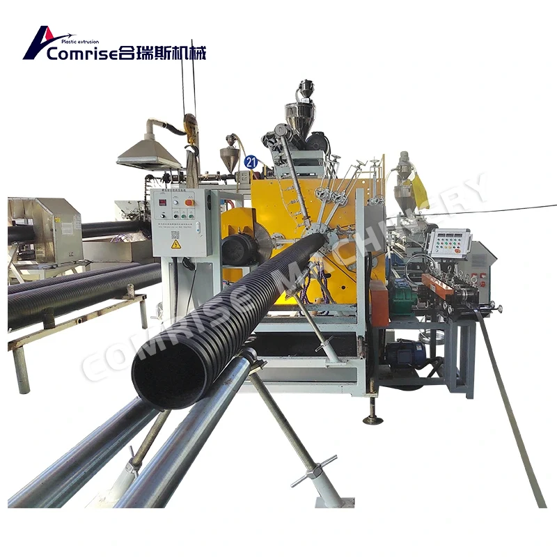 Machine de tuyau d'enroulement en spirale renforcée par bande d'acier Machine de tuyau d'enroulement en spirale renforcée par bande d'acier